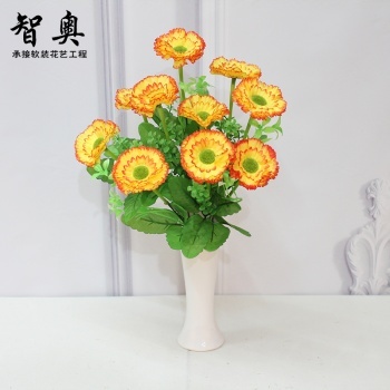 仿真花擺件 太陽花花束，點亮歐式家居的藝術氣息